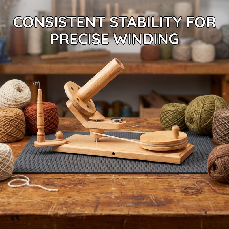 Handcrafted Rosewood Yarn Ball Winder & Swift Set – Personalized Knitting and Crochet Gift for Winder Beechwood Winder