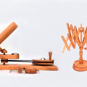 Yarn winder and swift combo winder Hand-operated Pull Ball Yarn winder handcrafted winder for Knitting Crocheting and yarn swift Best Gift