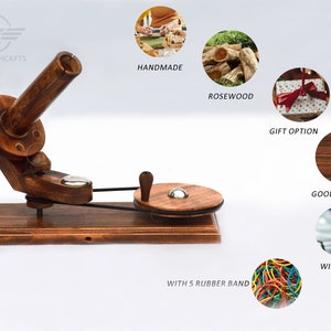 Yarn winder and swift yarn winder combo Hand-operated Ball winder Knitter's Gifts Center handcrafted Skein winder for Knitting Crocheting Antique Winder