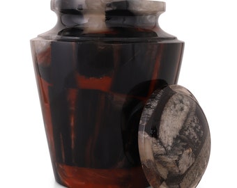 Beiutifull Multi Resin shade Luxury And Unique Urn for adult ashes Man and Women Ebony Wooden urn for ashes  At low Price