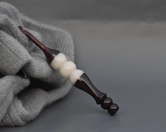 Resin crochet hooks Rosewood crochet hook set 3 5 mm to 12 Knitting Crocheting