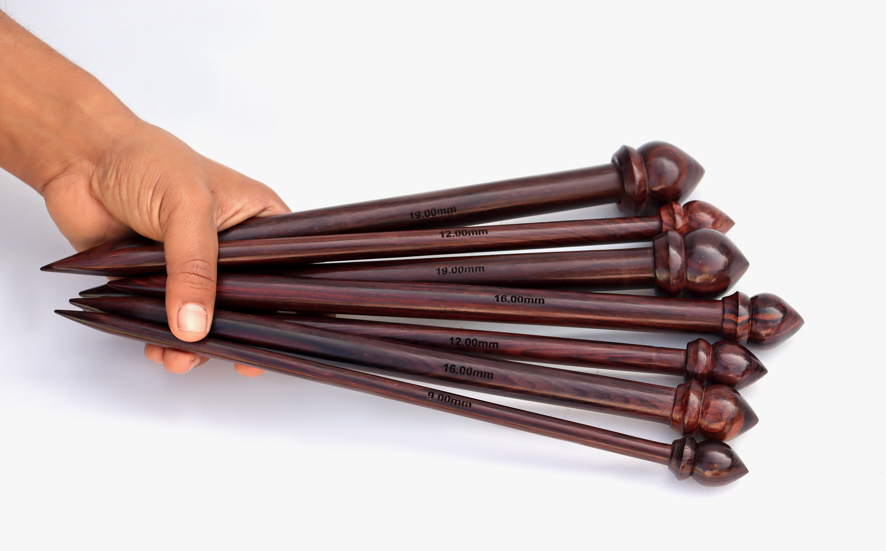 Single Pointed Knitting Needles Rosewood Needle Set of 26 Etsy