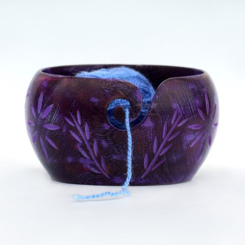 Sheesham Wood Yarn Bowl Holder Etsy