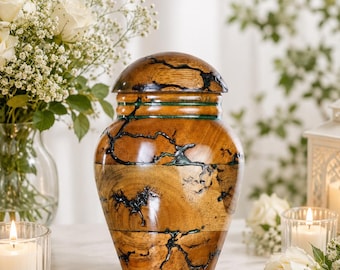 Handmade Rosewood Cremation Urn: Small Wooden Keepsake Urn