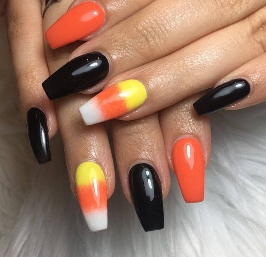 Candy Corn Nails - Etsy Candy Corn Nails - Etsy