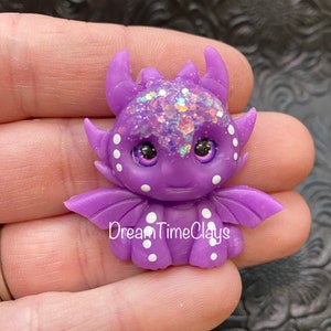 Purple Dragon Clay Bow Center Embellishment