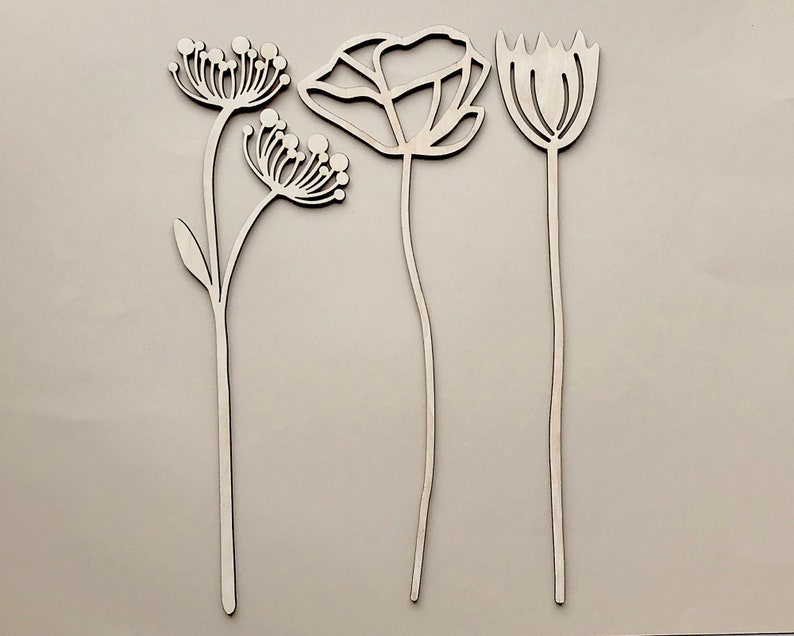 Laser Cut Wooden Flowers Floral Decor Wooden Flower Bouquet - Etsy