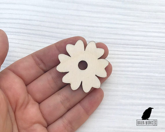 Wood Craft Shapes, 5 Pcs Wooden Flower Shapes, Wooden Shapes Blanks, Wooden  Flower Cutout, Wooden Embellishments, Wooden Cut Out 