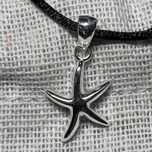 Seestern Anhänger Silber 925 Sterling Silber Ozean Riff Seestern Medaillon Anhänger Halskette