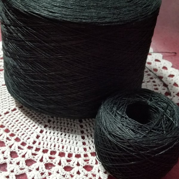 100% linen yarn on cone, lace weight yarn for knitting, weaving and crochet, per 100g