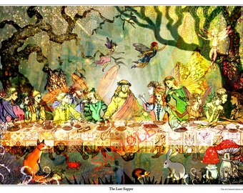 A1 ( 59.4 cm x 84.1 cm ) - Limited Edition Giclee Fine Art Print - The Last Supper by Lois Cordelia in a Fantasy Art Style