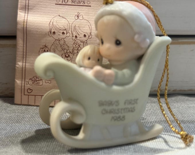 Precious Moments Christmas Ornaments Baby's First Christmas Rare Vintage