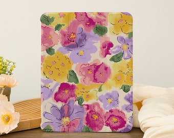 Oil Painting Pretty Flowers iPad Case, iPad Air 4/5 iPad 10 10.9" 2022 iPad Pro 12.9" 11" 10.9" 10.2" 9.7 inch iPad mini 6 iPad 2021 Case