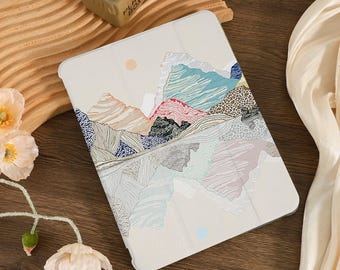 Colorful Mountain Cute iPad Case,iPad Air 4/5 iPad 10 10.9" 2022 iPad Pro 13'' 12.9" 11" 10.9" 10.2" 9.7'' 8.3 inch iPad Mini 7 iPad Cover