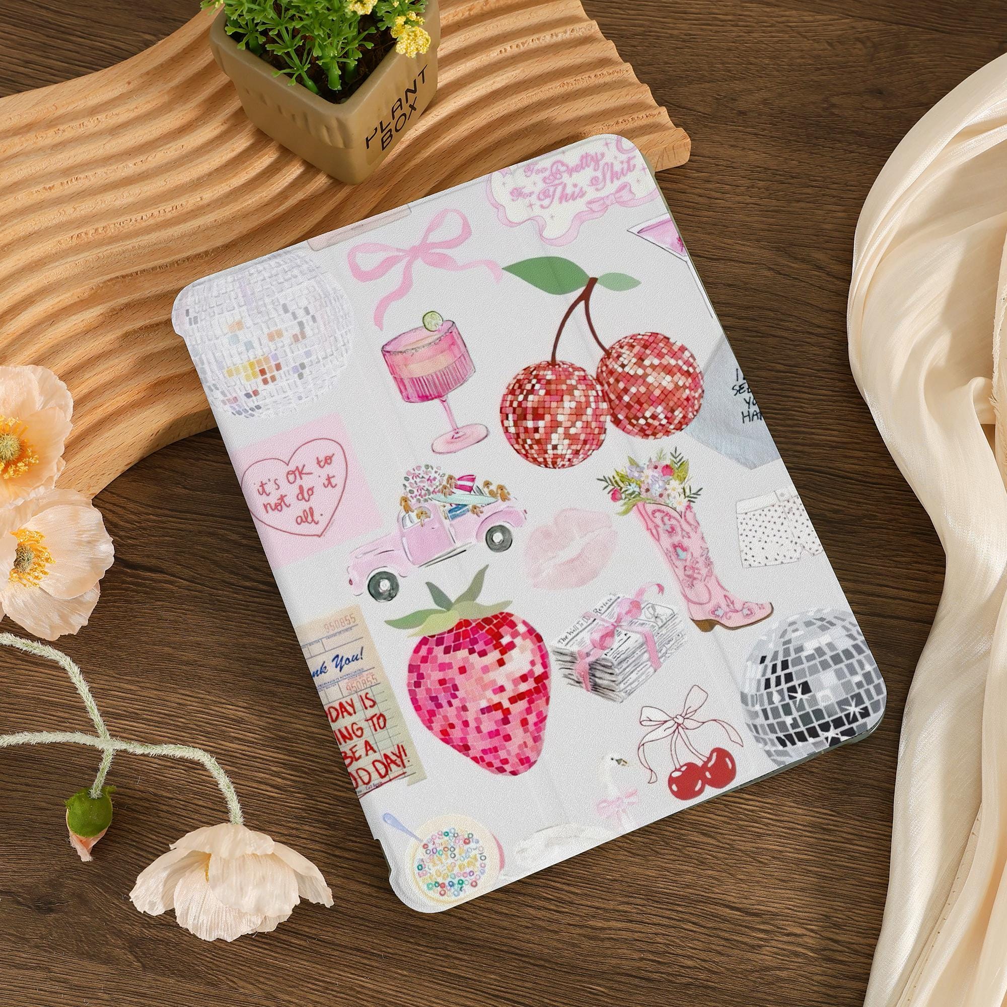 Jolie coque pour iPad style collage, iPad Air 4/5 iPad 10 10,9 pouces 2022 iPad Pro 12,9 pouces 11 pouces 10,9 pouces 10,2 pouces 9,7 pouces 8,3 pouce