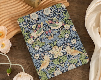 Funda William Morris para iPad, iPad Air 4/5/6/7, iPad 10 2022, iPad Pro 13'', 12.9'', 11'', 10.9'', 10.2'', 9.7'', 8.3'', iPad Mini 7, funda para iPad A16