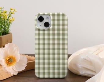 Pastel Gingham Aesthetic iPhone Case For iPhone 17 16 15 14 13 12 Pro Max Plus Mini iPhone 16e 13 12 11 X XS SE Checked iPhone Cover Gift