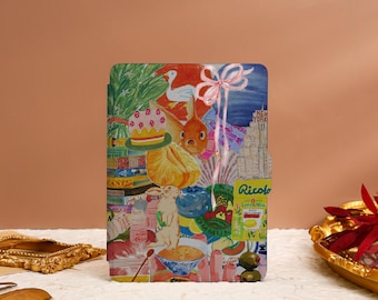 Cool Summer Scrapbook Kindle Case For Paperwhite 1/2/3/4 Kindle Paperwhite 6.8'' 7'' Case Kindle 11th 12th Gen Cover Trendy Kindle 2022 Case