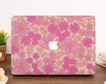 Elegant Flowers MacBook Hard Protective Case Fit 2025 M4 Air 15/13 Inch A3240 A3241 MacBook Pro 13 14 15 16 2024 M3 M2 M1 Laptop Cover