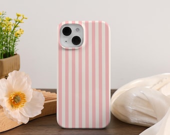 Retro Striped Aesthetic iPhone Case For iPhone 17 16 15 14 13 12 Pro Max Plus Mini iPhone 16e 13 12 11 X XS XR SE Cute Preppy iPhone Cover