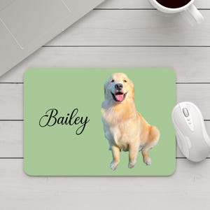 Custom Pet Mousepads, Personalised Animal Mouse Pad, Pet Photo Mousepads with Name, Dog Portrait Mouse Pad, Desk Decor Aesthetic,Office Gift