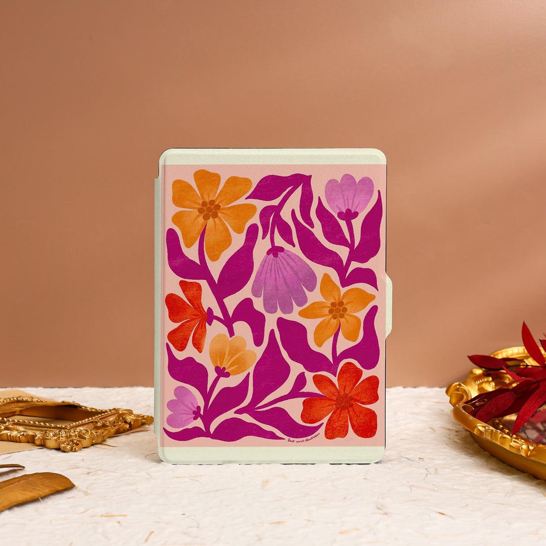 Vintage Floral Art Kindle Case Custom for Paperwhite 1/2/3/4 Kindle ...