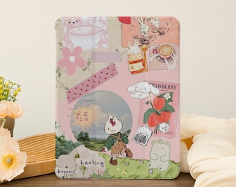 Cute Cartoon iPad Case, Kawaii iPad Air 4/5 Case iPad 10 10.9" 2022 iPad Pro 12.9" 11" 10.9" 10.2" 9.7 inch iPad mini 6 iPad 2022 2021 Case