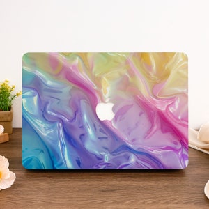 Kleurrijke platte MacBook-hoes geschikt voor MacBook Air 13/15 Macbook Pro 13/14/15/16 Macbook Air 15 13 11 M1 M2 M3 M4 A3240, A3241 hoesje laptophoes