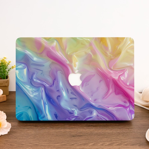 Colorful Flat Macbook Case Fit MacBook Air 13/15 Macbook Pro 13/14/15/16 Macbook Air 15 13 11 M1 M2 A2338, A2941, A2337 Case Laptop Cover