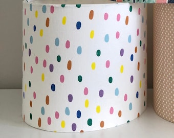 Kids Lampshades, polka dot, Nursery lampshades, Kids bedroom,Bedside lamps, Girls bedroom, Spotty prints, Polkadot lamps,Made in Australia