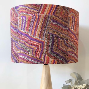 Aboriginal art Lampshade, Indigenous art print, First Nations prints, Indigenous design lampshade, Native bush Australiana, Floor lampshade