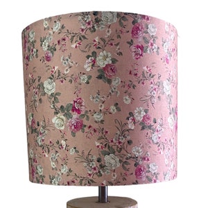 pink botanical floral lampshade, Coastal hamptons, Floral lamps, Handmade ,Ceiling lampshade, lampshade for bedside table, bright florals