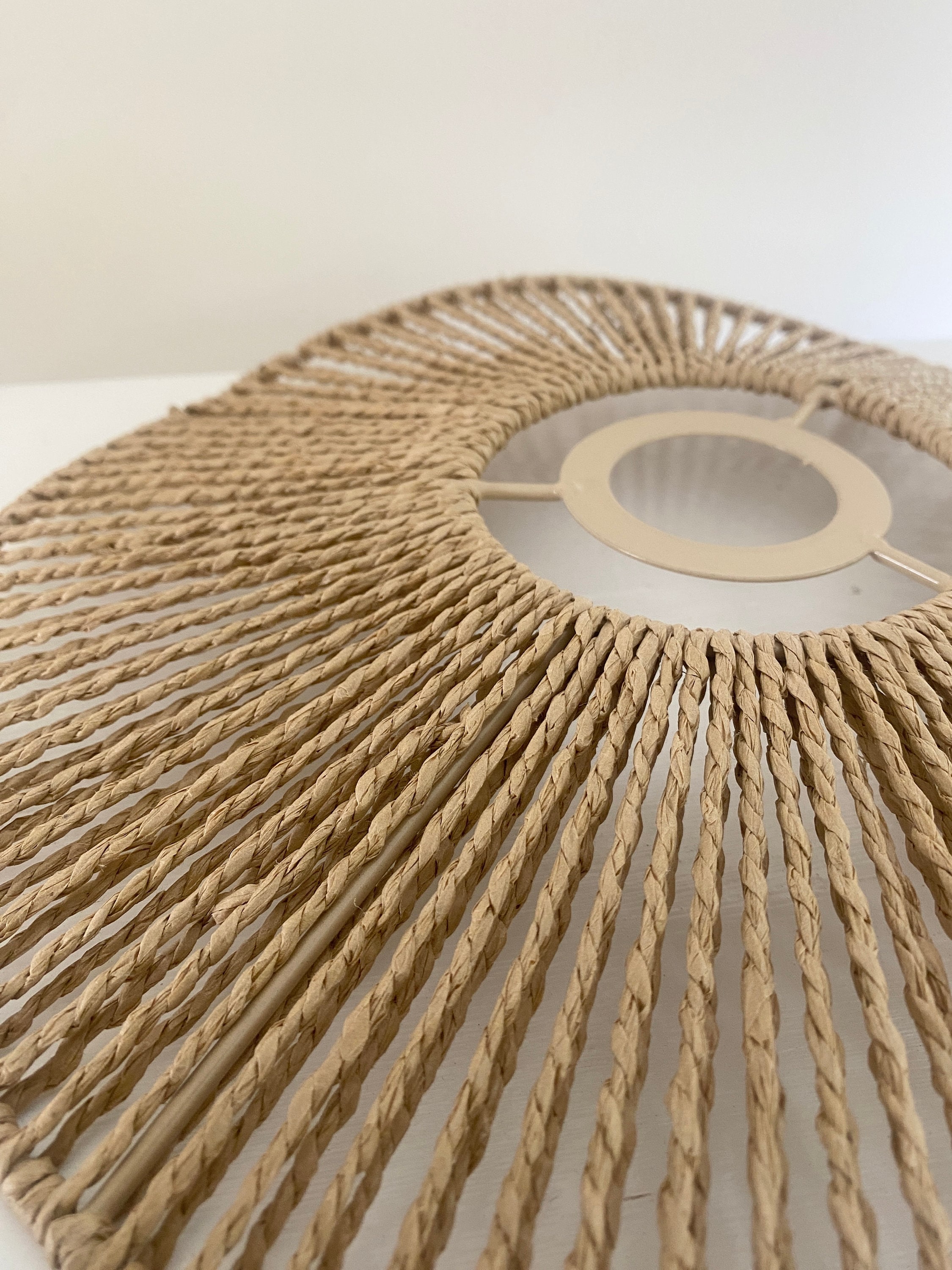 Paper Rope Cord Pendant Ceiling Light Scallop Lampshade Wavy - Etsy