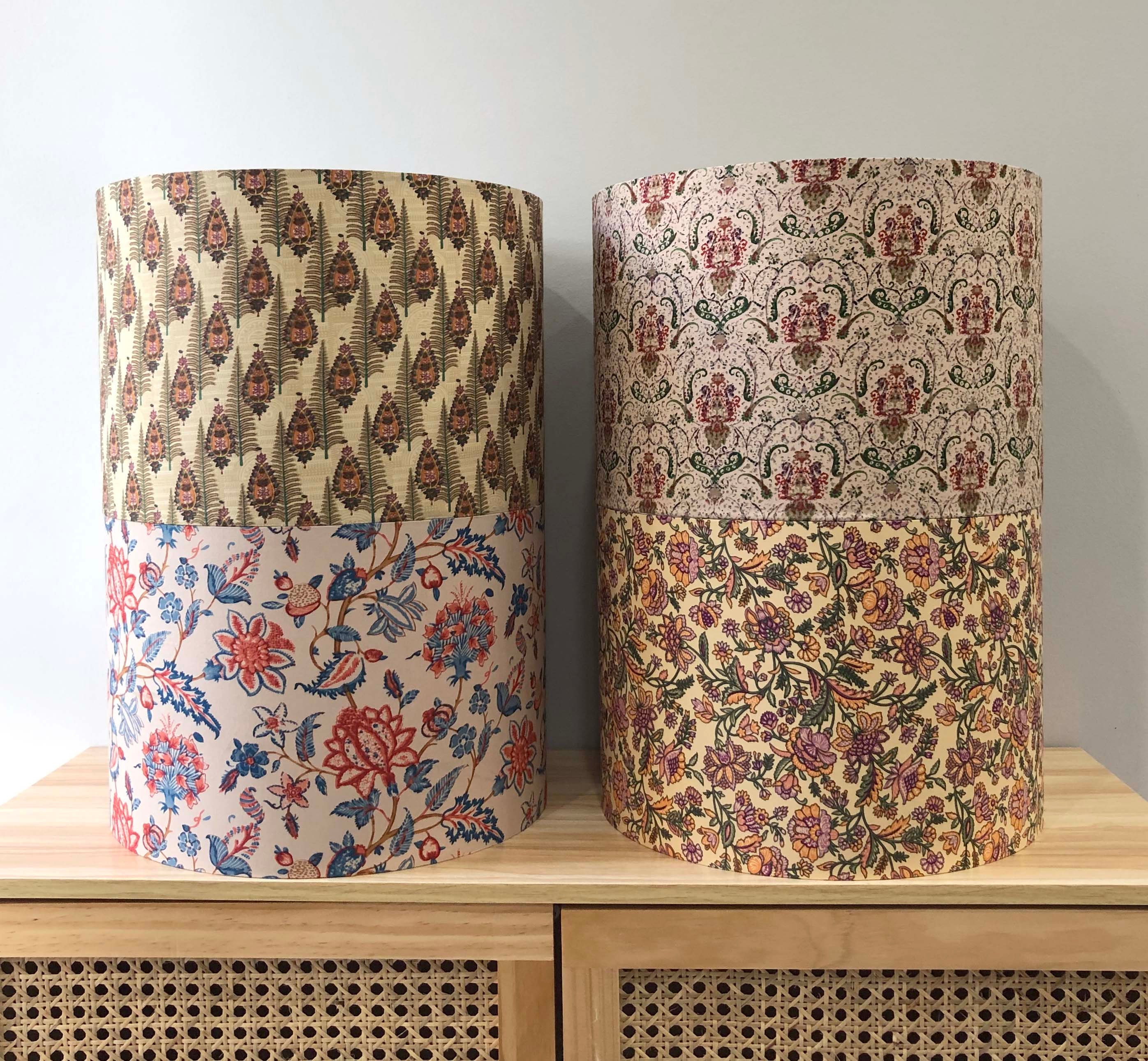 Retro Floral Lampshade, Vintage Floral Light Shades, Flowery Table Lamp ...