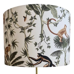 Tropical lampshades, Palm lampshades,Botanic Lampshade, jungle print Lampshade, Table lamp, Palms, Table lamp, tropical jungle lampshade