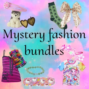 Mystery style bundle (look at all pics) rainbow scene kid alt fashion haul decora kei indie kid alternative emo goth clowncore kandi clothes