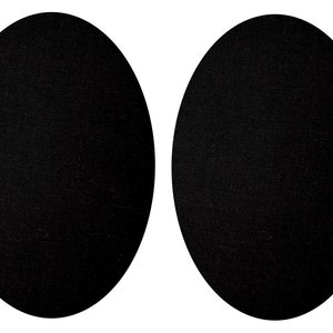 Peut inclure: Deux patchs en tissu de forme ovale noire.