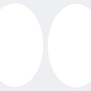 May include: Two white circles on a light grey background.