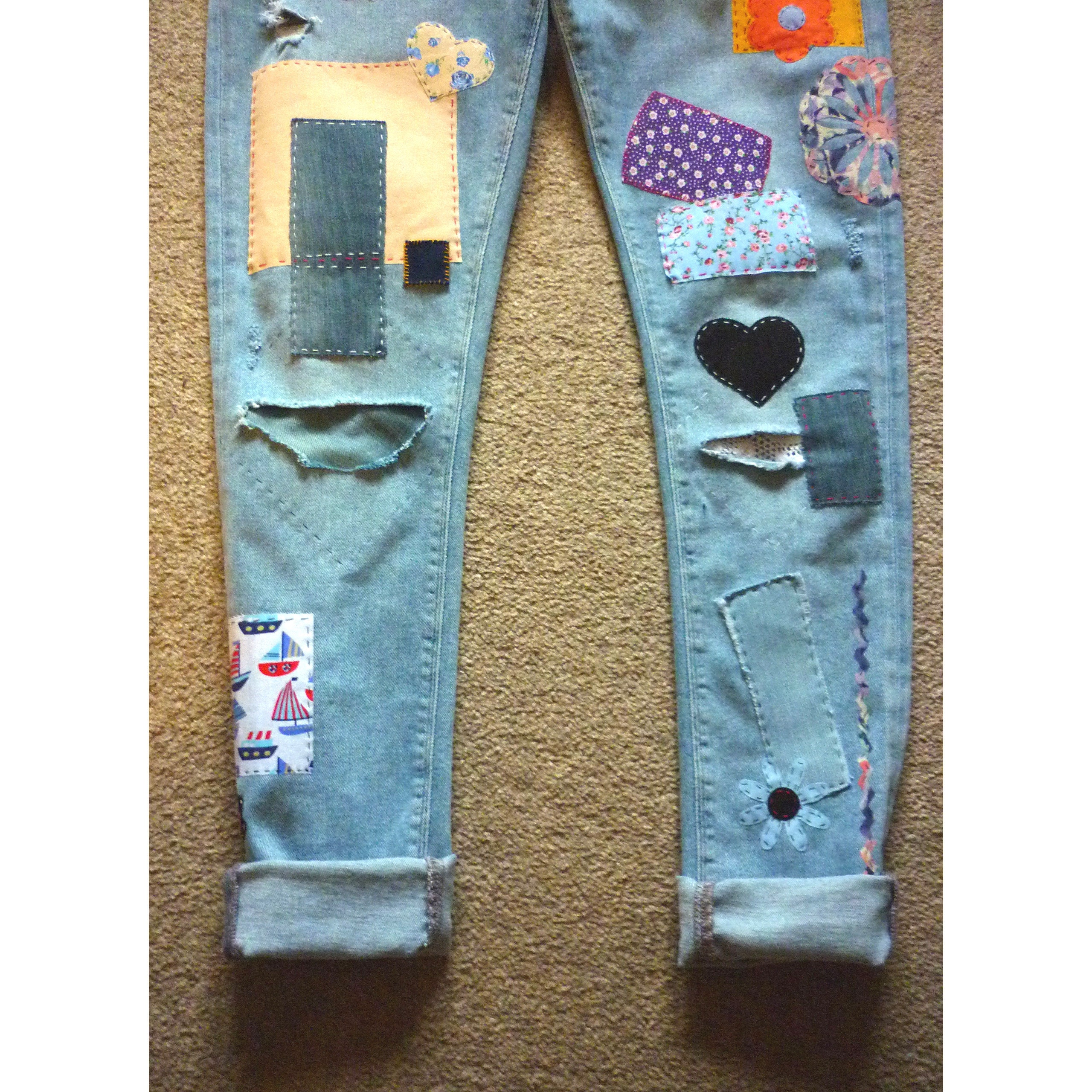 Vintage-patch Iron & Sew Jeans Patch Decor Kit, Repair