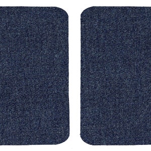 Dark Blue Denim Iron On Elbow Knee Patches, Size Shape Choice, Quality Washable Adhesive, Repair Customise