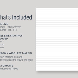 Printable Lined Paper A4 US Letter Printable Notebook - Etsy