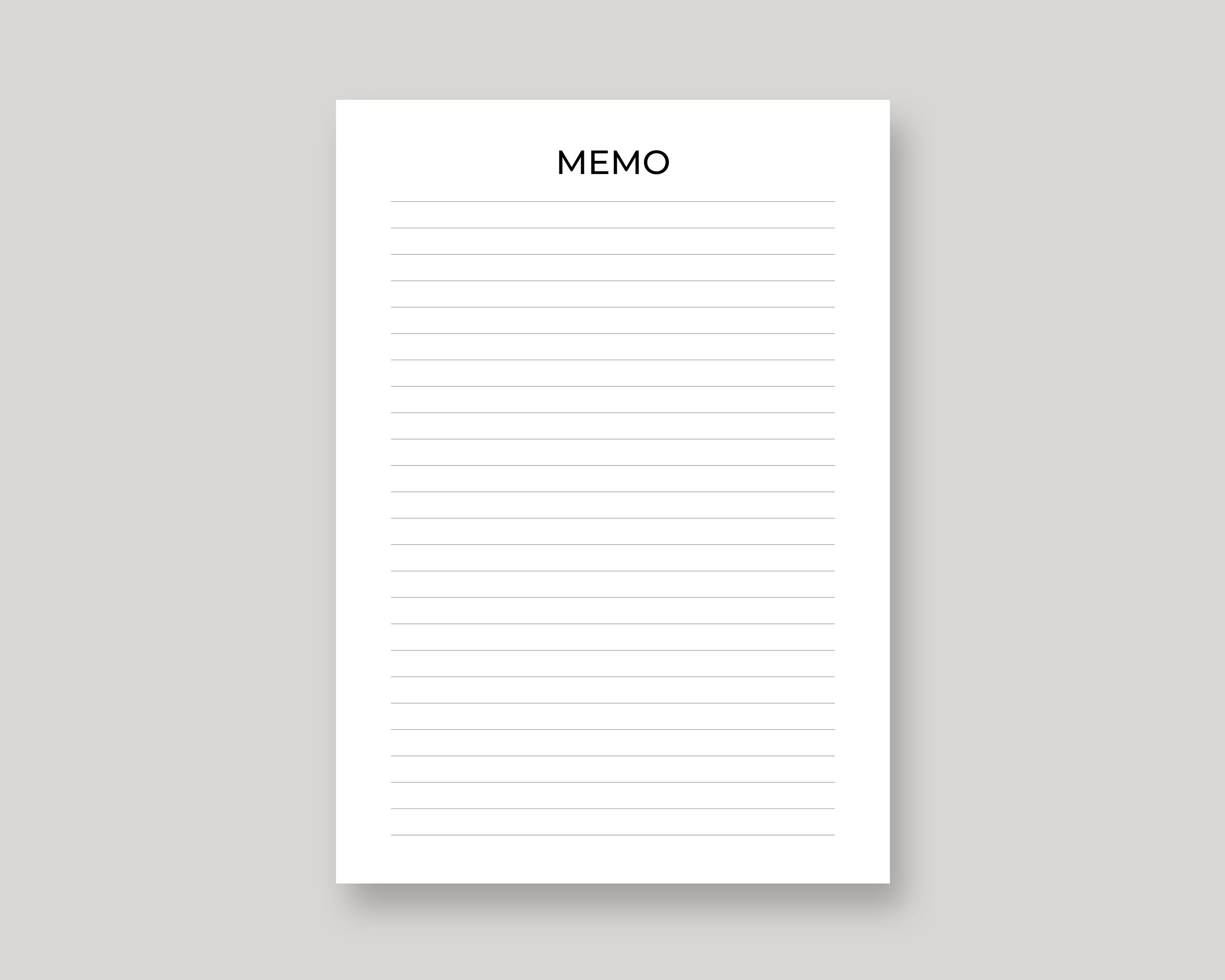 Printable Memo Sheet Simple Notes Paper Printable Easy-to-do - Etsy