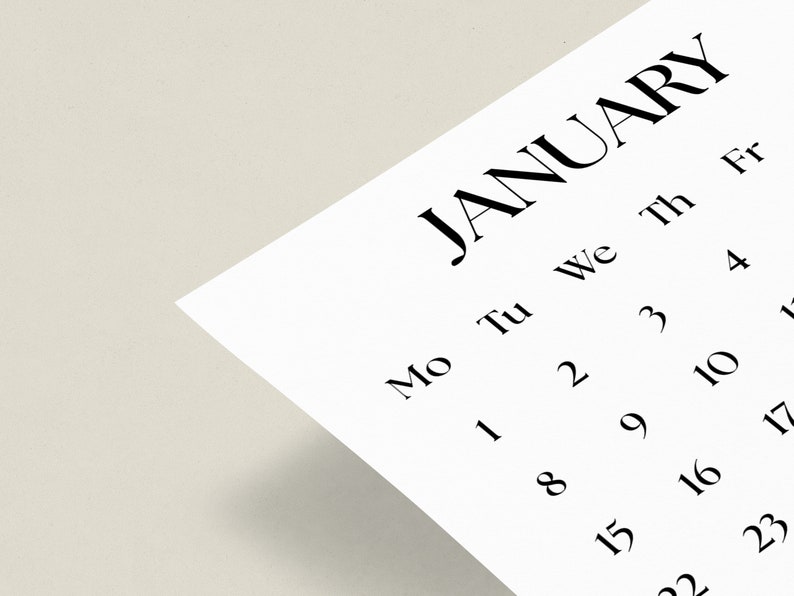 2024 2025 Mini Calendar Printable Cards, 3x3 Mini Monthly Calendar