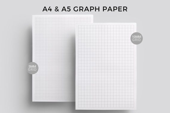 printable graph paper a4 a5 grid paper printable notebook etsy