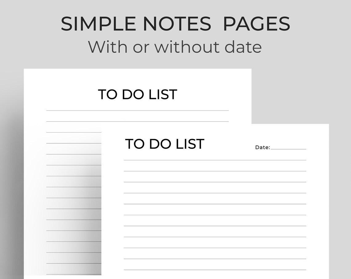 Printable Memo Sheet Simple Notes Paper Printable Easy-to-do - Etsy
