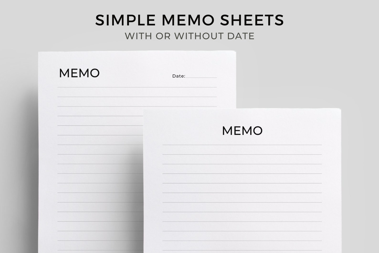 Printable Memo Sheet Simple Notes Paper Printable Easy-to-do | Etsy