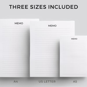 Printable Memo Sheet Simple Notes Paper Printable Easy-to-do | Etsy