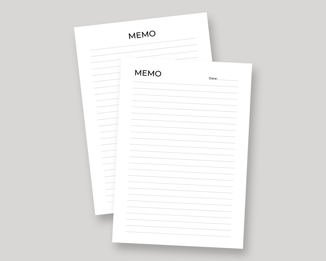 Printable Memo Sheet Simple Notes Paper Printable Easy-to-do - Etsy