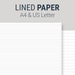 Printable Lined Paper A4 US Letter Printable Notebook - Etsy