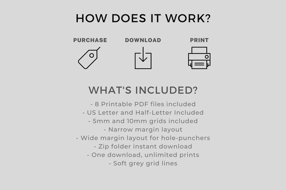 printable dot grid paper us letter printable paper for etsy